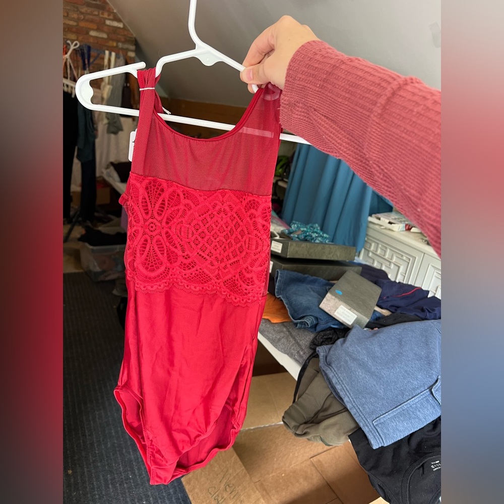 Red Lace Leotard